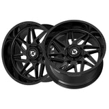 1 X Gear Off Road 761B 17X9 5X4.50/5X5.00 78.1 Hub +00 Offset Black Wheel Rim