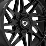 1 X Gear Off Road 761B 20X12 6X135/6X5.50 106.2 Hub -44 Offset Black Wheel Rim