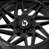 1 X Gear Off Road 761B 20X12 6X135/6X5.50 106.2 Hub -44 Offset Black Wheel Rim