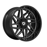 1 X Gear Off Road 761BM Ratio 17X9 5X135/5X5.50 87.1 Hub +00 Offset Black Wheel Rim
