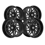 1 X Gear Off Road 761BM Ratio 17X9 5X135/5X5.50 87.1 Hub +00 Offset Black Wheel Rim