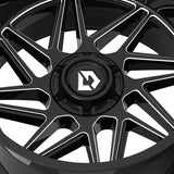 1 X Gear Off Road 761BM Ratio 20X12 8X170 125.2 Hub -44 Offset Black Wheel Rim