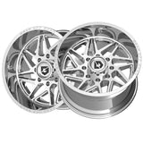 1 X Gear Off Road 761C Ratio 22X12 6X135/6X5.50 106.2 Hub -44 Offset Chrome Wheel Rim