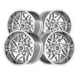 1 X Gear Off Road 761C Ratio 18X9 8X180 124.3 Hub +18 Offset Chrome Wheel Rim