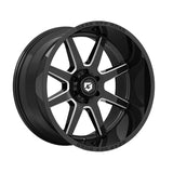 1 X Gear Off Road 762BM Pivot 20X9 6X5.50 106.2 Hub +18 Offset Black Wheel Rim