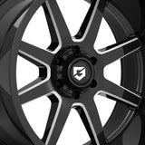 1 X Gear Off Road 762BM Pivot 20X9 6X5.50 106.2 Hub +18 Offset Black Wheel Rim