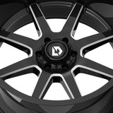 1 X Gear Off Road 762BM Pivot 20X9 6X5.50 106.2 Hub +18 Offset Black Wheel Rim