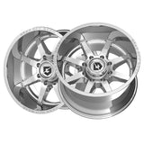 1 X Gear Off Road 762C Pivot 20X10 8X6.50 125.2 Hub -19 Offset Chrome Wheel Rim