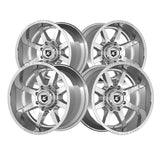 1 X Gear Off Road 762C Pivot 20X10 8X6.50 125.2 Hub -19 Offset Chrome Wheel Rim