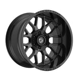 1 X Gear Off Road 763B Raid 20X10 8X170 125.2 Hub -12 Offset Black Wheel Rim