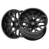 1 X Gear Off Road 763B Raid 20X9 5X5.00 71.5 Hub +00 Offset Black Wheel Rim
