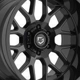 1 X Gear Off Road 763B Raid 20X9 5X5.00 71.5 Hub +00 Offset Black Wheel Rim
