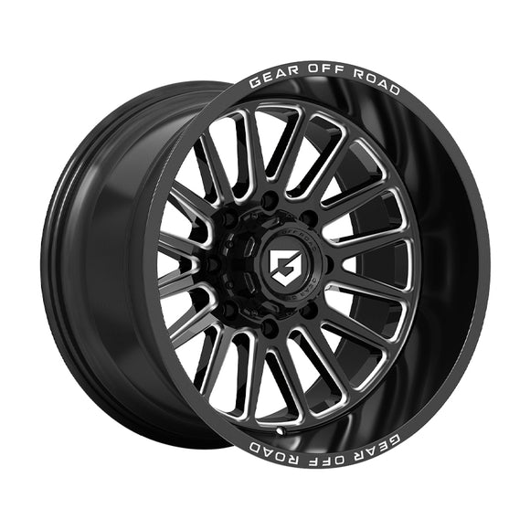 1 X Gear Off Road 764BM 20X12 6X135/6X5.50 106.2 Hub -44 Offset Black Wheel Rim
