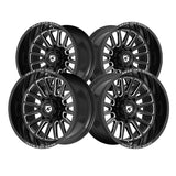 1 X Gear Off Road 764BM 20X10 8X6.50 125.2 Hub -19 Offset Black Wheel Rim