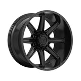 1 X Gear Off Road 765B 20X9 5X5.00/5X5.50 87.1 Hub +00 Offset Black Wheel Rim
