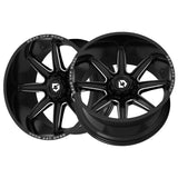 1 X Gear Off Road 765BM 18X9 6X135/6X5.50 106.2 Hub +18 Offset Black Wheel Rim