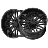 1 X Gear Off Road 766B 22X10 8X180 124.3 Hub -12 Offset Black Wheel Rim