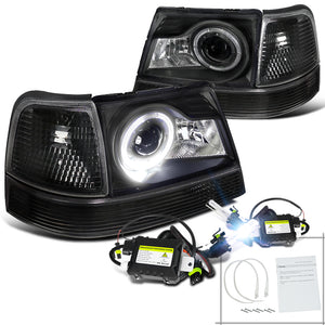 Coolstuffguru Compatible with Ranger Halo Projector Headlights+Corner Bumper Lamp+H1 6000K HID Xenon Kit