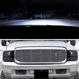 Coolstuffguru Compatible with F250 Excursion Glossy Black Projector Headlights W/ H1 6000K HID Conversion