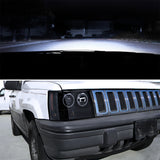 Coolstuffguru Compatible with Grand Cherokee Black Smoke Halo Projector H3 HID 6000K Headlights Kit