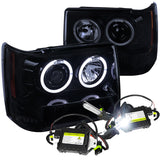Coolstuffguru Compatible with Grand Cherokee Black Smoke Halo Projector H3 HID 6000K Headlights Kit