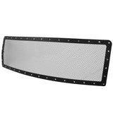 Coolstuffguru Compatible with Ford F150 Pickup Black Textured Rivet Style Upper Front Hood Grille Insert