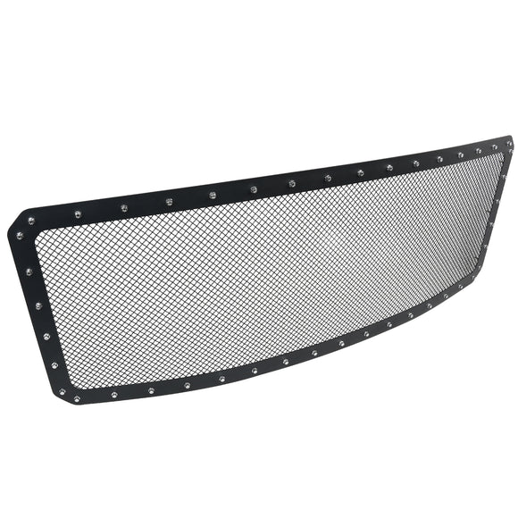 Coolstuffguru Compatible with Ford F250 F350 F450 F550 Super Duty Black Rivet Upper Front Hood Grille Insert