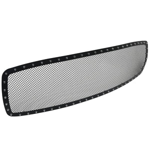 Coolstuffguru Compatible with Dodge Ram 1500 2500 3500 Pickup Black Mesh Rivet Style Upper Grille Insert