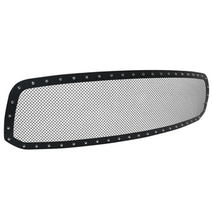 Coolstuffguru Compatible with Dodge Ram 1500 Pickup Truck Upper Main Mesh Rivet Style Grille Grill Insert Black S/S