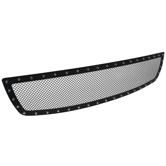 Coolstuffguru Compatible with GMC Sierra 1500 Pickup Black Textured Rivet Style Upper Mesh Grille Grill Insert