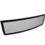 Coolstuffguru Compatible with GMC Sierra 1500 Pickup Black Textured Rivet Style Upper Mesh Hood Grille Insert