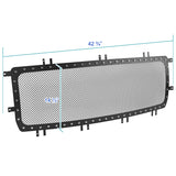 Coolstuffguru Compatible with GMC Sierra 1500 Pickup Black Rivet Studs S/S Style Upper Mesh Grille Insert