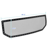 Coolstuffguru Compatible with GMC Sierra 1500 Pickup Black Textured Rivet Upper Mesh Grille Insert