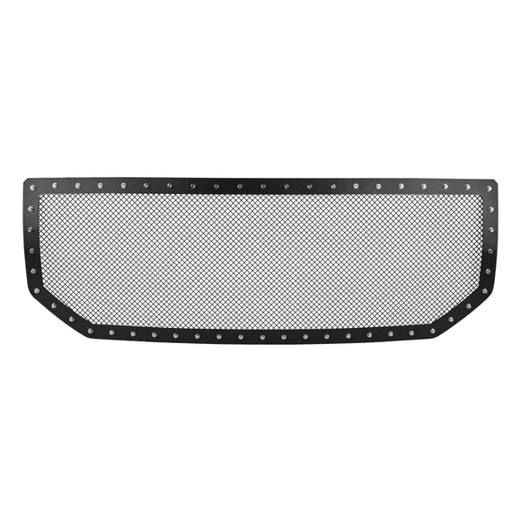 Coolstuffguru Compatible with GMC Sierra 1500 Pickup Black Textured Rivet Upper Mesh Grille Insert