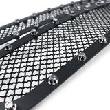 Coolstuffguru Compatible with Chevy Silverado 1500 2500HD 3500 Pickup Rivet Mesh Black Upper Grille Inserts 2PC