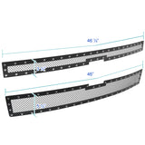 Coolstuffguru Compatible with Chevy Silverado 1500 Rivet Stud Style Mesh Black Wire Grille Inserts 2PCs