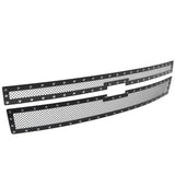 Coolstuffguru Compatible with Chevy Silverado 1500 Rivet Stud Style Mesh Black Wire Grille Inserts 2PCs