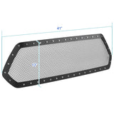 Coolstuffguru Compatible with Toyota Tacoma Black Textured Rivet Style Front Upper Wire Mesh Grille Insert