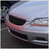 Coolstuffguru Compatible with Honda Accord Ex Dx Lx 2 Door Carbon Fiber Mesh Front Grill Grille