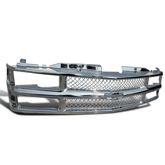 Coolstuffguru Compatible with Chevy Chevrolet C10 Ck 1500/2500/3500 Chrome Mesh Front Grille Tahoe