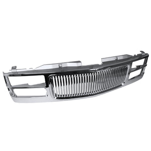 Coolstuffguru Compatible with Chevy GMC C10 C/K Chrome Vertical Grille 1 Pc
