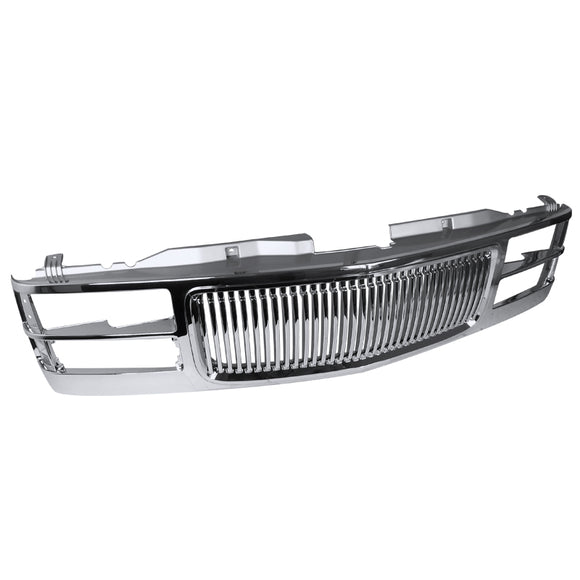 Coolstuffguru Compatible with Chevy GMC C10 C/K Chrome Vertical Grille 1 Pc