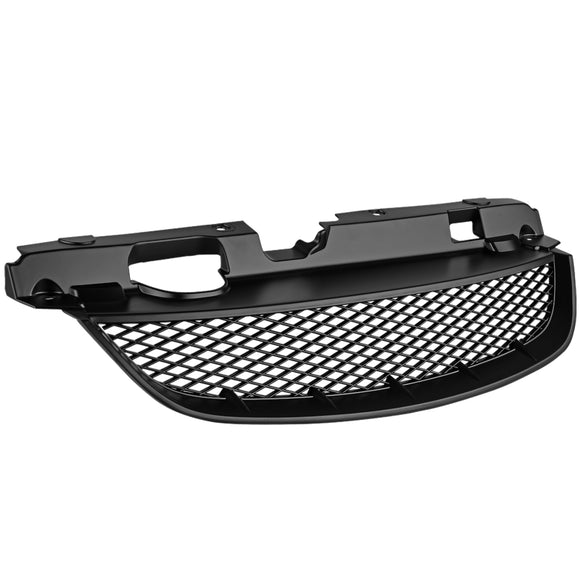 Coolstuffguru Compatible with/Replacement for 2004-2005 Honda Civic 2/4Dr Matte Black T-R Mesh Front Bumper Hood Grille Grill