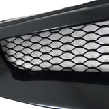 Coolstuffguru Compatible with Honda Civic Ex Dx Lx Black Type R Style Metal Mesh Front Hood Grille