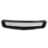 Coolstuffguru Compatible with Honda Civic Ex Dx Lx Black Type R Style Metal Mesh Front Hood Grille