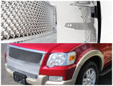 Coolstuffguru Compatible with Ford Explorer Sport Trac Chrome Mesh Hood Grill Honeycomb Grille