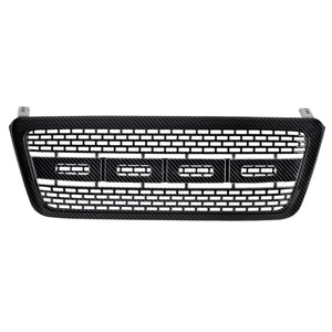 Coolstuffguru Carbon Fiber Look Front Grille Compatible with 2004-2008 Ford F150