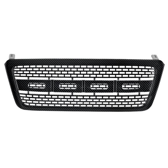 Coolstuffguru Carbon Fiber Look Front Grille Compatible with 2004-2008 Ford F150