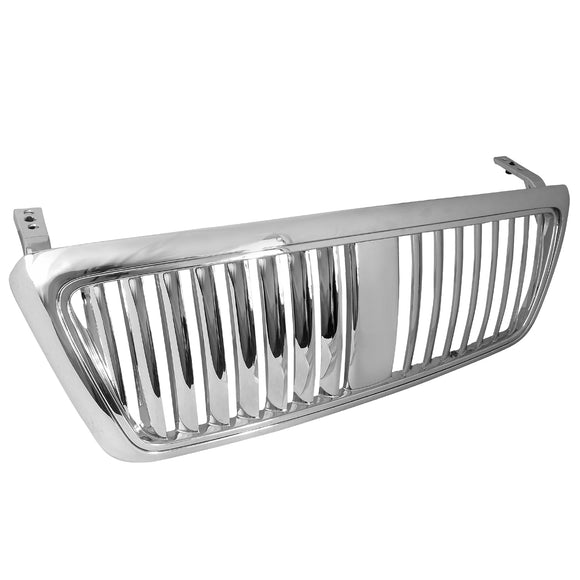 Coolstuffguru Compatible with Ford F150 Xl Stx Xlt Fx4 Chrome Vertical Front Hood Grille 1 Pc