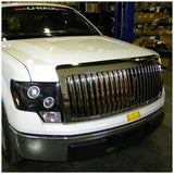 Coolstuffguru Compatible with Ford F150 Xl Xlt Stx Fx 4 2 Crew, Ext., Stan., Cab, Chrome Vertical Front Grille
